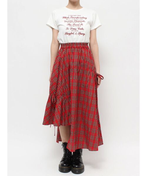 jouetie（ジュエティ）の「アシメギャザーロングスカート（スカート・レディース・ブラック/ブルー/レッド・MEDIUM）」の10枚目の写真