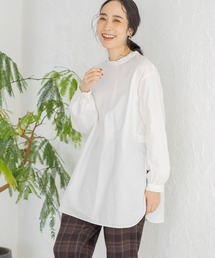 studio CLIP | 製品染めオックスフリルブラウス(シャツ/ブラウス)
