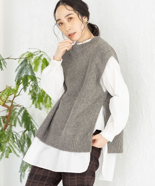 studio CLIP（スタディオクリップ）の「製品染めオックスフリルブラウス（シャツ/ブラウス・レディース・カーキ/アイボリー/オレンジ/オフホワイト・FREE）」の8枚目の写真