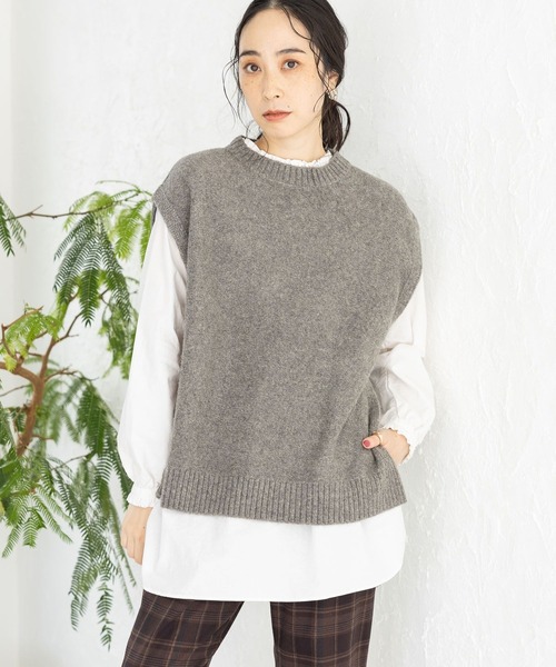 studio CLIP（スタディオクリップ）の「製品染めオックスフリルブラウス（シャツ/ブラウス・レディース・カーキ/アイボリー/オレンジ/オフホワイト・FREE）」の9枚目の写真