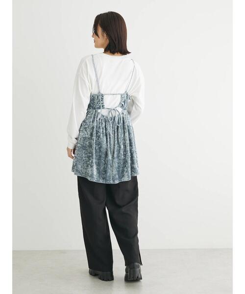 ELENCARE DUE(エレンカーレデュエ)の「・ELENCARE DUEクラッシュベロアキャミチュニック(チュニック・レディース・ブラック/グレー/パープル/ブルー/イエロー/ベージュ・FREE)」の10枚目の写真