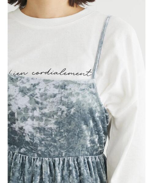 ELENCARE DUE(エレンカーレデュエ)の「・ELENCARE DUEクラッシュベロアキャミチュニック(チュニック・レディース・ブラック/グレー/パープル/ブルー/イエロー/ベージュ・FREE)」の15枚目の写真