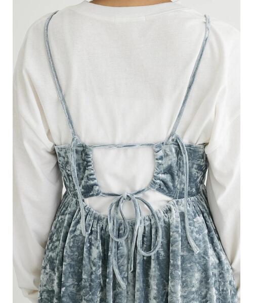 ELENCARE DUE(エレンカーレデュエ)の「・ELENCARE DUEクラッシュベロアキャミチュニック(チュニック・レディース・ブラック/グレー/パープル/ブルー/イエロー/ベージュ・FREE)」の16枚目の写真