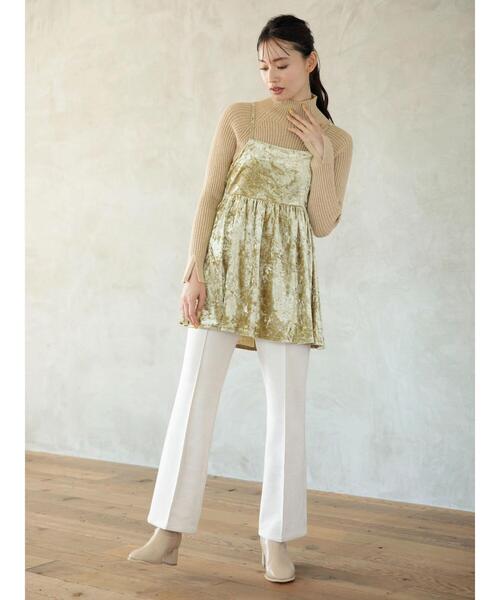 ELENCARE DUE(エレンカーレデュエ)の「・ELENCARE DUEクラッシュベロアキャミチュニック(チュニック・レディース・ブラック/グレー/パープル/ブルー/イエロー/ベージュ・FREE)」の18枚目の写真