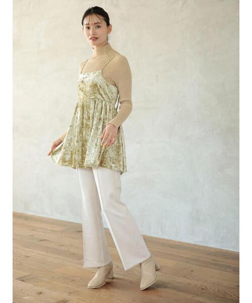 ELENCARE DUE(エレンカーレデュエ)の「・ELENCARE DUEクラッシュベロアキャミチュニック(チュニック・レディース・ブラック/グレー/パープル/ブルー/イエロー/ベージュ・FREE)」の19枚目の写真