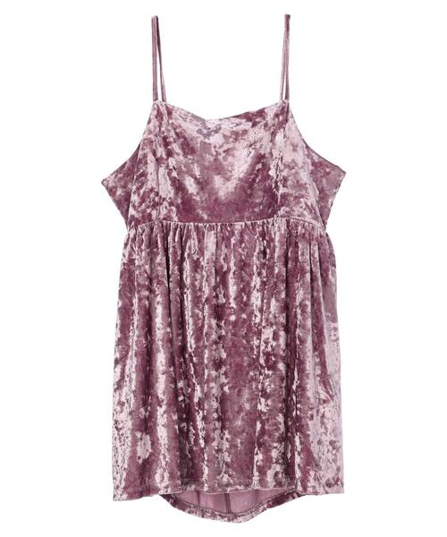 ELENCARE DUE(エレンカーレデュエ)の「・ELENCARE DUEクラッシュベロアキャミチュニック(チュニック・レディース・ブラック/グレー/パープル/ブルー/イエロー/ベージュ・FREE)」の5枚目の写真