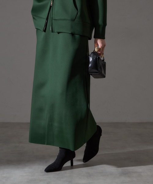 each（イーチ）の「セルフカットダンボールタイトロングスカート（スカート・レディース・ブラック/アイボリー/ライトグレー/ネイビー/グリーン/ピンク・FREE）」の4枚目の写真