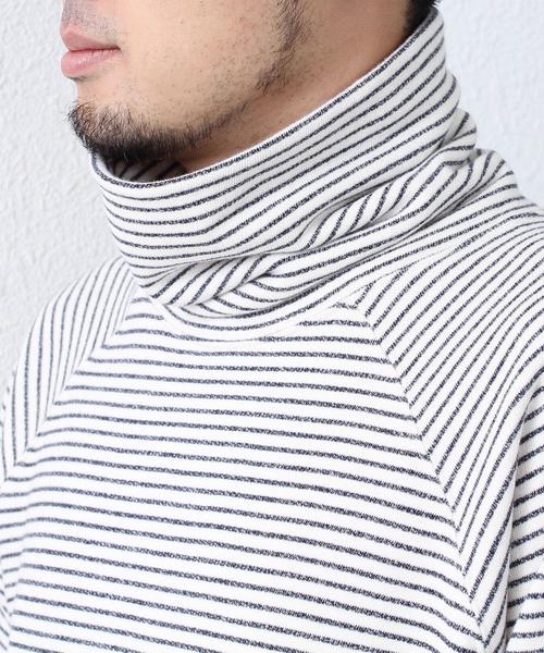 coen（コーエン）の「【MBC】ボーダースウェットタートルネック（スウェット・メンズ・オフホワイト・LARGE/MEDIUM/X-LARGE/SMALL）」の12枚目の写真