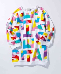 STELLA McCARTNEY | STELLA McCARTNEY (ステラマッカートニー) Junior ブランドロゴ総柄長袖スウェットワンピース(ワンピース)