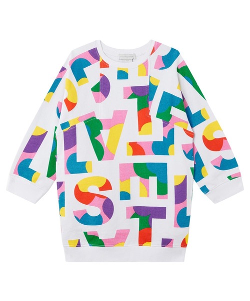 STELLA McCARTNEY（ステラマッカートニー）の「STELLA McCARTNEY (ステラマッカートニー) Junior ブランドロゴ総柄長袖スウェットワンピース（ワンピース・キッズ・ホワイト・10Y/16Y/12Y/6Y/8Y/14Y）」の7枚目の写真