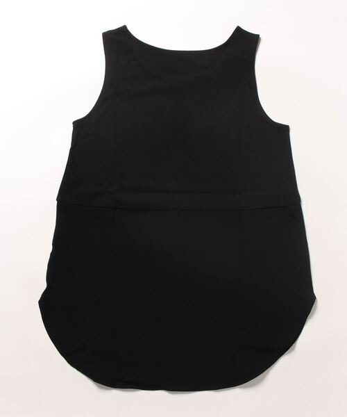 Droite lautreamont（ドロワットロートレアモン）の「裾布帛レイヤードタンク≪洗濯機で洗える≫（タンクトップ・レディース・ブラック/オフホワイト・M）」の21枚目の写真