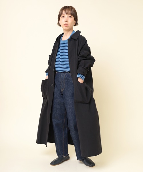 RNA-N（アールエヌエーエヌ）の「C0772 コットンリネンステンカラーコート（ステンカラーコート・レディース・グレー/ナチュラル/ブラック・MEDIUM）」の4枚目の写真