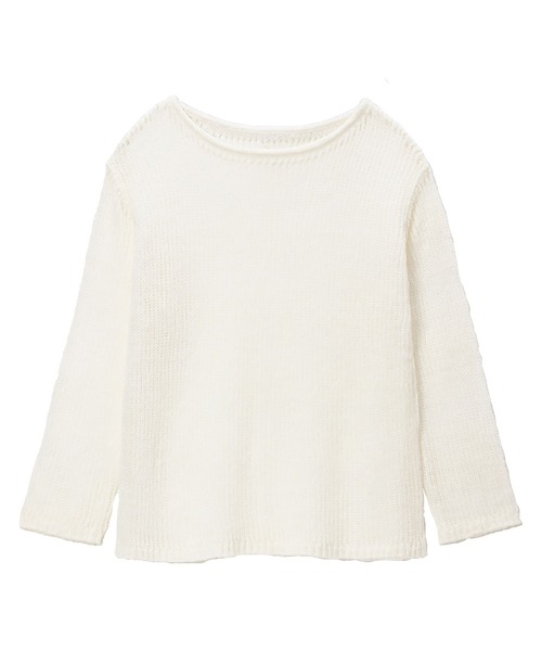 DearMyLove(ディアマイラブ)の「選べる丈ゆる編みルーズニット(ニット/セーター・レディース・ホワイト×ブラック/ブラック系その他/ブラック×ピンク/ブラック/ホワイト系その他/ホワイト/ブラック×ホワイト/ピンク系その他・M-L/LL~3L)」の4枚目の写真