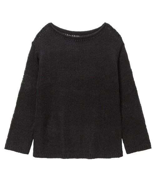 DearMyLove(ディアマイラブ)の「選べる丈ゆる編みルーズニット(ニット/セーター・レディース・ホワイト×ブラック/ブラック系その他/ブラック×ピンク/ブラック/ホワイト系その他/ホワイト/ブラック×ホワイト/ピンク系その他・M-L/LL~3L)」の1枚目の写真