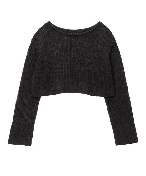 DearMyLove(ディアマイラブ)の「選べる丈ゆる編みルーズニット(ニット/セーター・レディース・ホワイト×ブラック/ブラック系その他/ブラック×ピンク/ブラック/ホワイト系その他/ホワイト/ブラック×ホワイト/ピンク系その他・M-L/LL~3L)」の5枚目の写真