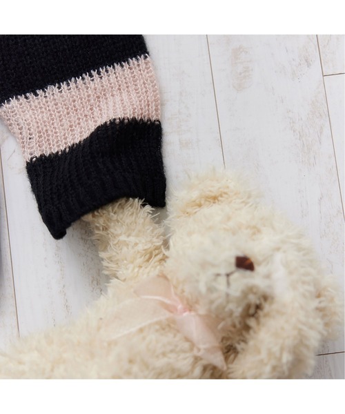DearMyLove(ディアマイラブ)の「選べる丈ゆる編みルーズニット(ニット/セーター・レディース・ホワイト×ブラック/ブラック系その他/ブラック×ピンク/ブラック/ホワイト系その他/ホワイト/ブラック×ホワイト/ピンク系その他・M-L/LL~3L)」の12枚目の写真