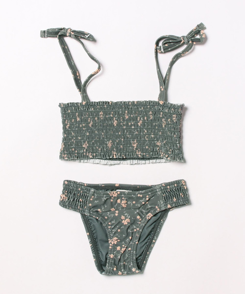 【セール】【Bs】【it】【Rylee＋Cru】SMOCKED-ONE-PIECE-DARK-FLORAL（その他ベビー用品）｜Rylee + Cru（ライリーアンドクルー）