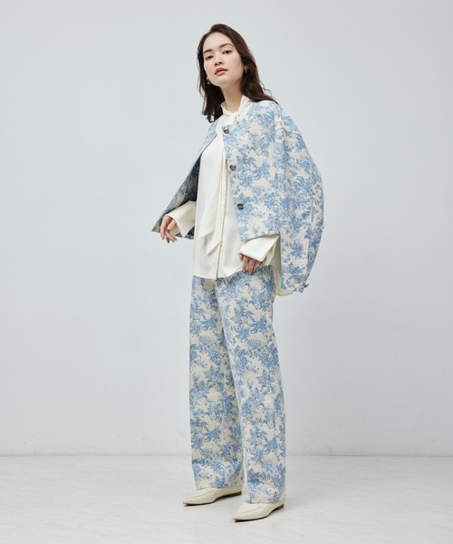 ROPE'(ロペ)の「【雑誌掲載】モノグラムプリントブラウス/無地ボウタイブラウス(シャツ/ブラウス・レディース・オフホワイト/ホワイト系その他5/ピンク系その他2・FREE)」の5枚目の写真