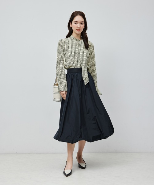 ROPE'(ロペ)の「【雑誌掲載】モノグラムプリントブラウス/無地ボウタイブラウス(シャツ/ブラウス・レディース・オフホワイト/ホワイト系その他5/ピンク系その他2・FREE)」の7枚目の写真