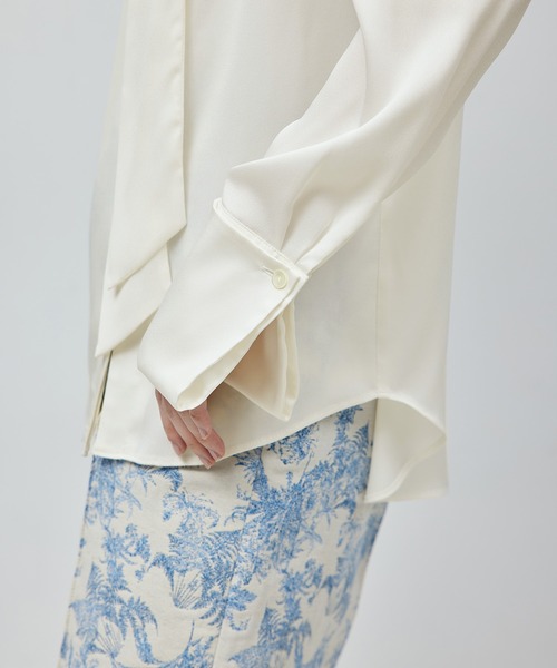 ROPE'(ロペ)の「【雑誌掲載】モノグラムプリントブラウス/無地ボウタイブラウス(シャツ/ブラウス・レディース・オフホワイト/ホワイト系その他5/ピンク系その他2・FREE)」の16枚目の写真