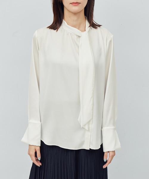 ROPE'(ロペ)の「【雑誌掲載】モノグラムプリントブラウス/無地ボウタイブラウス(シャツ/ブラウス・レディース・オフホワイト/ホワイト系その他5/ピンク系その他2・FREE)」の17枚目の写真