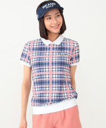 BEAMS GOLF（ビームスゴルフ）の「〈WOMEN〉BEAMS GOLF PURPLE LABEL / プラスリッチ チェックプリント プルオーバー（ポロシャツ）」