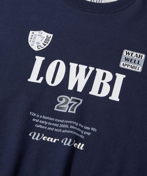 LOWBI（ロウビ）の「LOWBI／27WELLプルオーバー（ウラケ）2102480（スウェット・レディース・ライトグレー/ネイビー・FREE）」の18枚目の写真