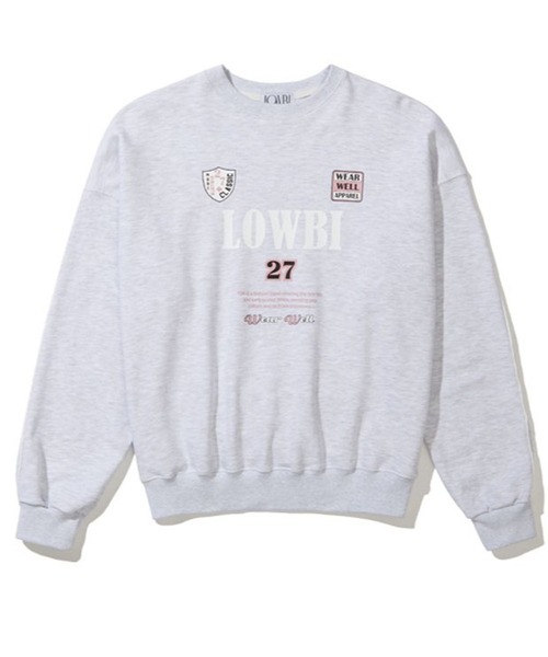 LOWBI（ロウビ）の「LOWBI／27WELLプルオーバー（ウラケ）2102480（スウェット・レディース・ライトグレー/ネイビー・FREE）」の9枚目の写真