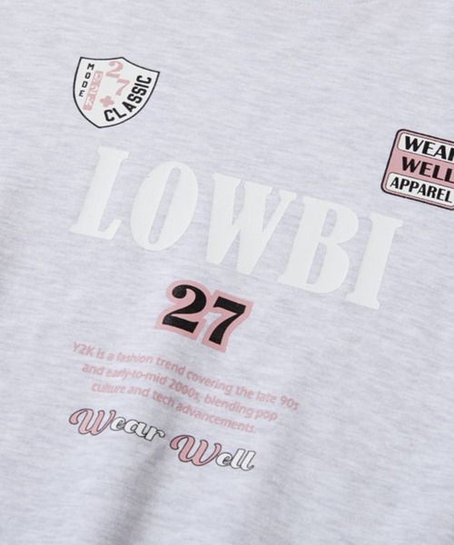 LOWBI（ロウビ）の「LOWBI／27WELLプルオーバー（ウラケ）2102480（スウェット・レディース・ライトグレー/ネイビー・FREE）」の12枚目の写真