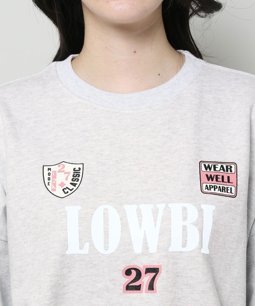 LOWBI（ロウビ）の「LOWBI／27WELLプルオーバー（ウラケ）2102480（スウェット・レディース・ライトグレー/ネイビー・FREE）」の21枚目の写真