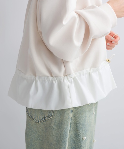 PICCIN（ピッチン）の「【WEB限定】スポンジリバー異素材ドッキングプルオーバー（Tシャツ/カットソー・レディース・オフホワイト/ブラック系その他・M/S/L）」の20枚目の写真