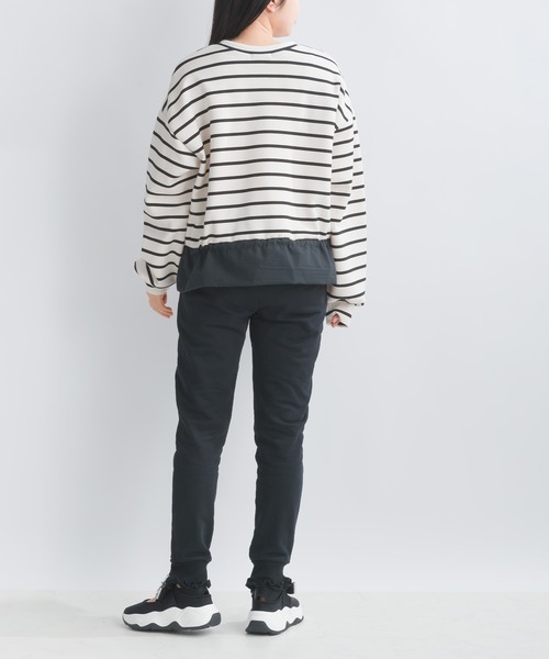 PICCIN（ピッチン）の「【WEB限定】スポンジリバー異素材ドッキングプルオーバー（Tシャツ/カットソー・レディース・オフホワイト/ブラック系その他・M/S/L）」の16枚目の写真