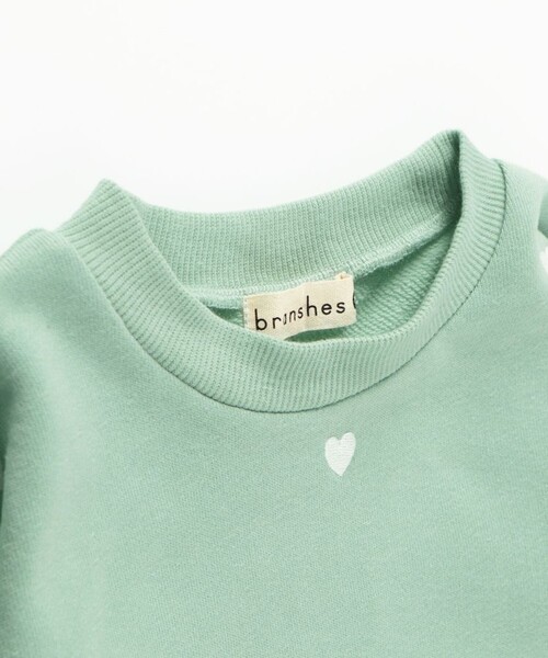 BRANSHES（ブランシェス）の「ハート総柄刺繍トレーナー（スウェット・キッズ・オフホワイト/ライトグリーン・130/150/110/120/100/90/140）」の22枚目の写真