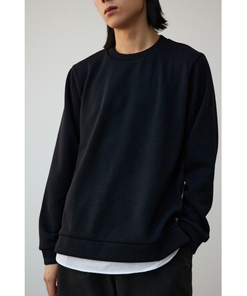AZUL by moussy(アズールバイマウジー)の「シャツレイヤードスリットニットソー(ニット/セーター・メンズ・ブラック/ベージュ/グレー/ブルー・MEDIUM/LARGE)」の16枚目の写真