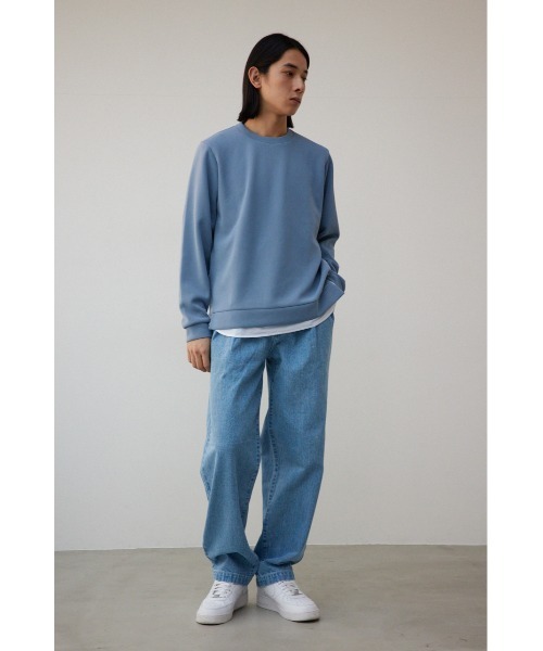 AZUL by moussy(アズールバイマウジー)の「シャツレイヤードスリットニットソー(ニット/セーター・メンズ・ブラック/ベージュ/グレー/ブルー・MEDIUM/LARGE)」の6枚目の写真