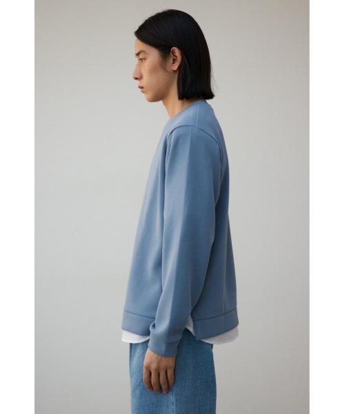 AZUL by moussy(アズールバイマウジー)の「シャツレイヤードスリットニットソー(ニット/セーター・メンズ・ブラック/ベージュ/グレー/ブルー・MEDIUM/LARGE)」の8枚目の写真
