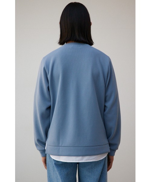 AZUL by moussy(アズールバイマウジー)の「シャツレイヤードスリットニットソー(ニット/セーター・メンズ・ブラック/ベージュ/グレー/ブルー・MEDIUM/LARGE)」の9枚目の写真