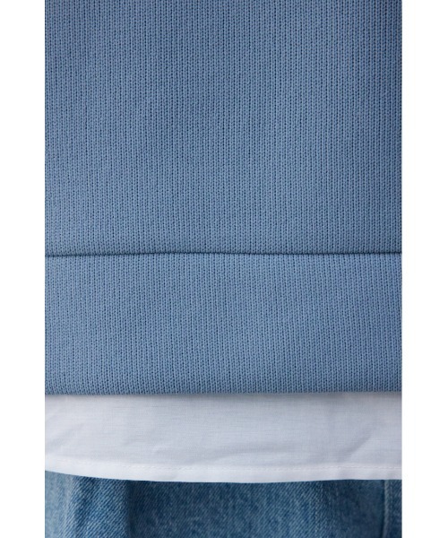 AZUL by moussy(アズールバイマウジー)の「シャツレイヤードスリットニットソー(ニット/セーター・メンズ・ブラック/ベージュ/グレー/ブルー・MEDIUM/LARGE)」の14枚目の写真