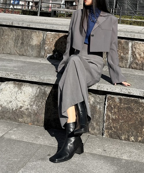 LVEU.(ラブユ.)の「【LVEU.】タートルネックリブニット / トップス ニット ハイネック タートルネック リブ カットソー シンプル モノトーン カラー ブラック ネイビー ブルー パープル チャコール グレー(ニット/セーター・レディース・ネイビー/パープル/ブラック/ブルー/チャコールグレー・FREE)」の14枚目の写真