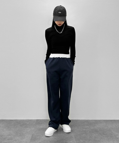 LVEU.(ラブユ.)の「【LVEU.】タートルネックリブニット / トップス ニット ハイネック タートルネック リブ カットソー シンプル モノトーン カラー ブラック ネイビー ブルー パープル チャコール グレー(ニット/セーター・レディース・ネイビー/パープル/ブラック/ブルー/チャコールグレー・FREE)」の19枚目の写真