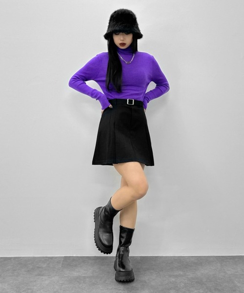 LVEU.】タートルネックリブニット / トップス ニット ハイネック