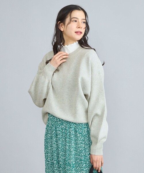 coen(コーエン)の「スウェットライククルーネックニット(ニット/セーター・レディース・ピンク/オフホワイト/グレー/ターコイズブルー・FREE)」の5枚目の写真