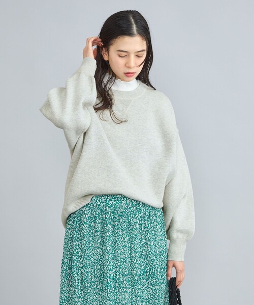 coen(コーエン)の「スウェットライククルーネックニット(ニット/セーター・レディース・ピンク/オフホワイト/グレー/ターコイズブルー・FREE)」の6枚目の写真