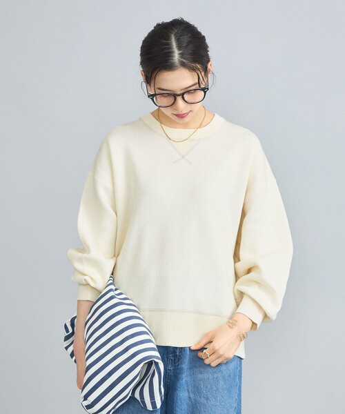 coen(コーエン)の「スウェットライククルーネックニット(ニット/セーター・レディース・ピンク/オフホワイト/グレー/ターコイズブルー・FREE)」の12枚目の写真