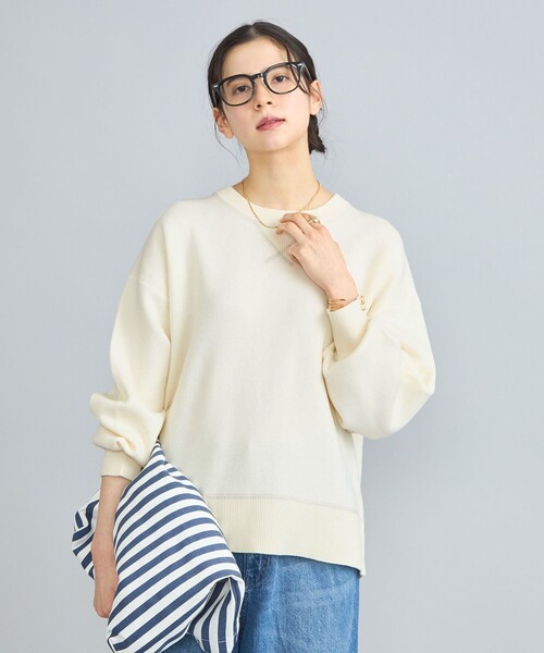 coen(コーエン)の「スウェットライククルーネックニット(ニット/セーター・レディース・ピンク/オフホワイト/グレー/ターコイズブルー・FREE)」の13枚目の写真