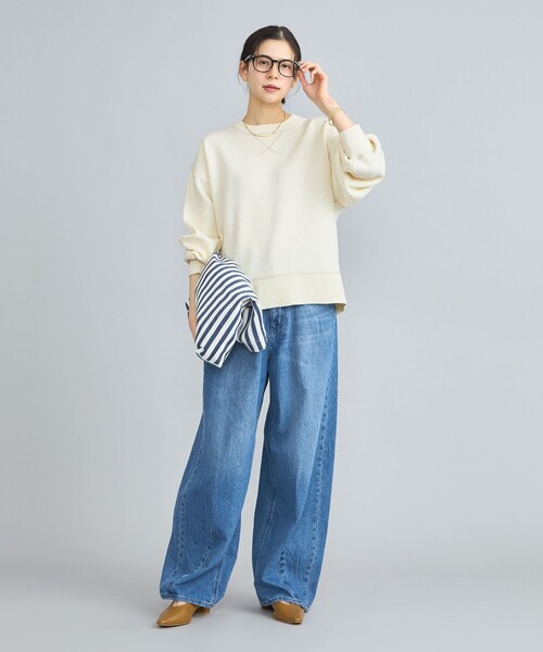 coen(コーエン)の「スウェットライククルーネックニット(ニット/セーター・レディース・ピンク/オフホワイト/グレー/ターコイズブルー・FREE)」の15枚目の写真