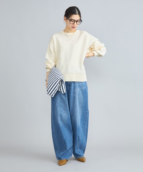 coen(コーエン)の「スウェットライククルーネックニット(ニット/セーター・レディース・ピンク/オフホワイト/グレー/ターコイズブルー・FREE)」の16枚目の写真