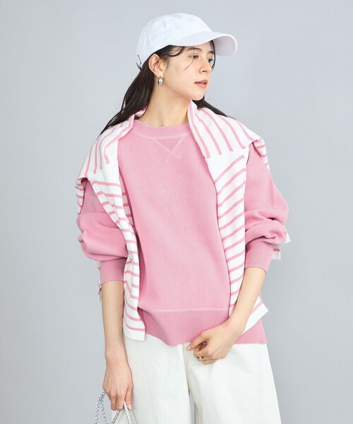 coen(コーエン)の「スウェットライククルーネックニット(ニット/セーター・レディース・ピンク/オフホワイト/グレー/ターコイズブルー・FREE)」の20枚目の写真