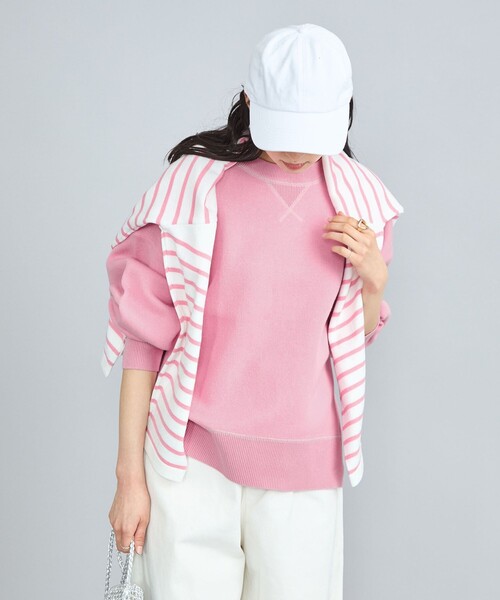 coen(コーエン)の「スウェットライククルーネックニット(ニット/セーター・レディース・ピンク/オフホワイト/グレー/ターコイズブルー・FREE)」の21枚目の写真