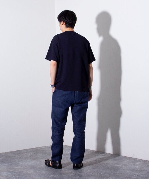 GLOSTER(グロスター)の「【GLOSTER/グロスター】ふくれジャガード クルーネックTシャツ(Tシャツ/カットソー・メンズ・グレイッシュベージュ/ホワイト/ネイビー・S/M/L)」の22枚目の写真